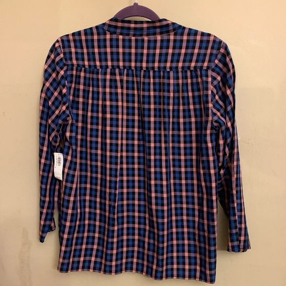 New old navy mandarin collar tie front top - Picture 7 of 8